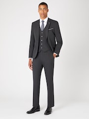 Remus Uomo Grey Palucci Tapered Fit Stretch Suit Jacket - Image 5 of 6