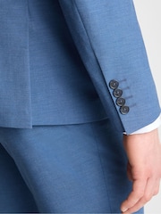 Remus Uomo Blue Peppe Tapered Fit Stretch Suit Jacket - Image 5 of 6