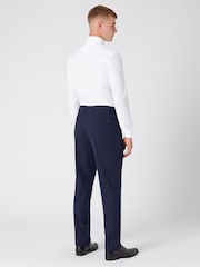 Blu - Remus Uomo Palucci Tapered Fit Stretch Suit Trousers - Immagine 2 di 6