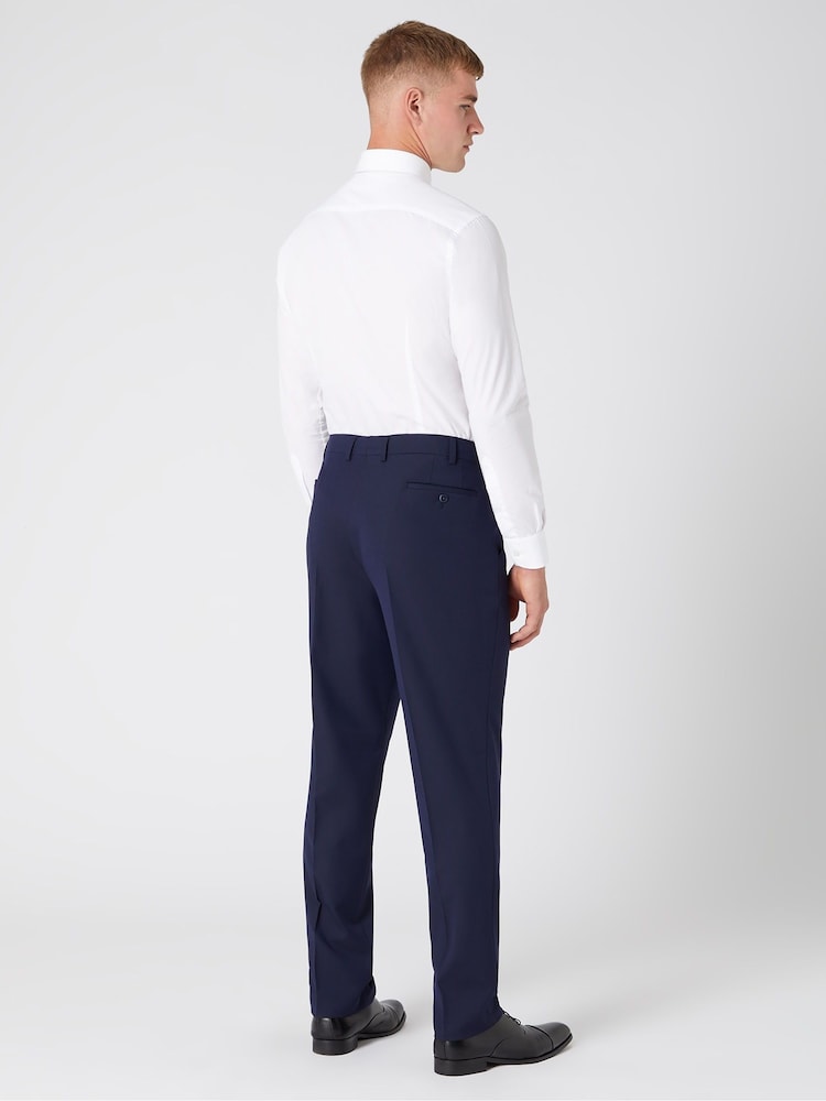 Blu - Remus Uomo Palucci Tapered Fit Stretch Suit Trousers - Immagine 2 di 6