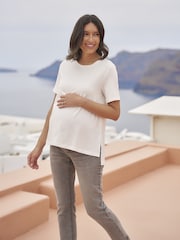Seraphine White Maternity Jersey T-Shirt - Image 2 of 4