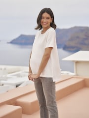 Seraphine White Maternity Jersey T-Shirt - Image 4 of 4
