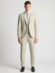 Remus Uomo Cream Pablo Tapered Fit Stretch Suit Jacket - Image 2 of 6