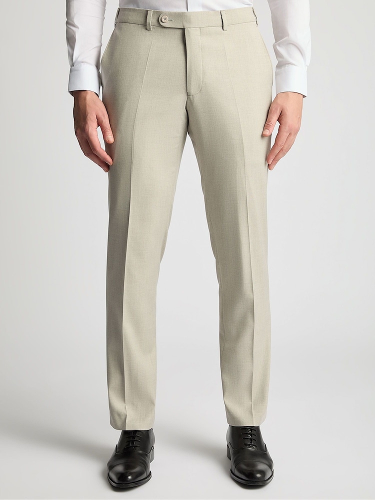Remus Uomo Cream Pablo Tapered Fit Suit Trousers - Image 1 of 6