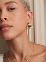 Sunrise Labradorite Drop Stud Earrings - Image 3 of 3