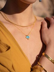 Alara Blue Evil Eye Pendant Necklace - Image 1 of 4