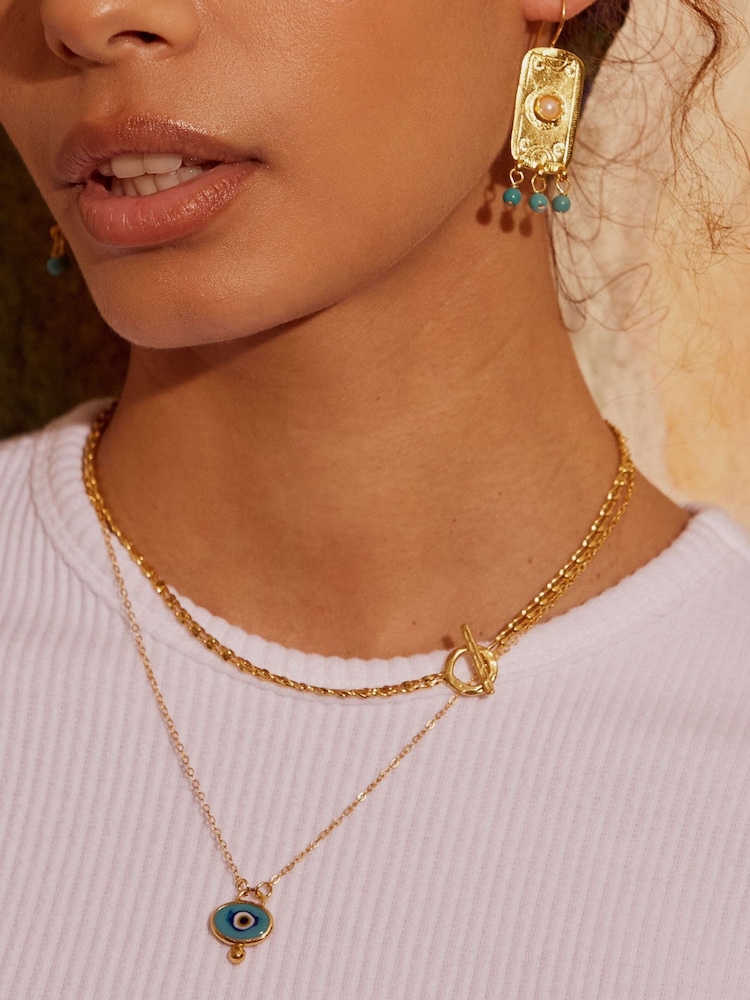 Alara Blue Evil Eye Pendant Necklace - Image 2 of 4 Alara Blue Evil Eye Pendant Necklace - Image 2 of 4