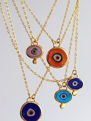 Alara Blue Evil Eye Pendant Necklace - Image 4 of 4