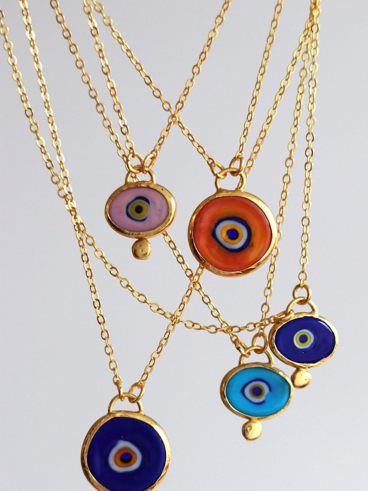 Alara Blue Evil Eye Pendant Necklace - Image 4 of 4 Alara Blue Evil Eye Pendant Necklace - Image 4 of 4