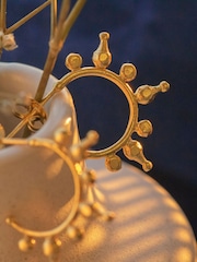 Jale Gold Hoop Earrings - Image 3 of 6