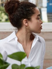 Aylin Gold Hoop Earrings - Image 3 of 3