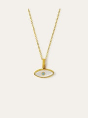 Aretha Mother of Pearl Eye Pendant Necklace - Image 1 of 3