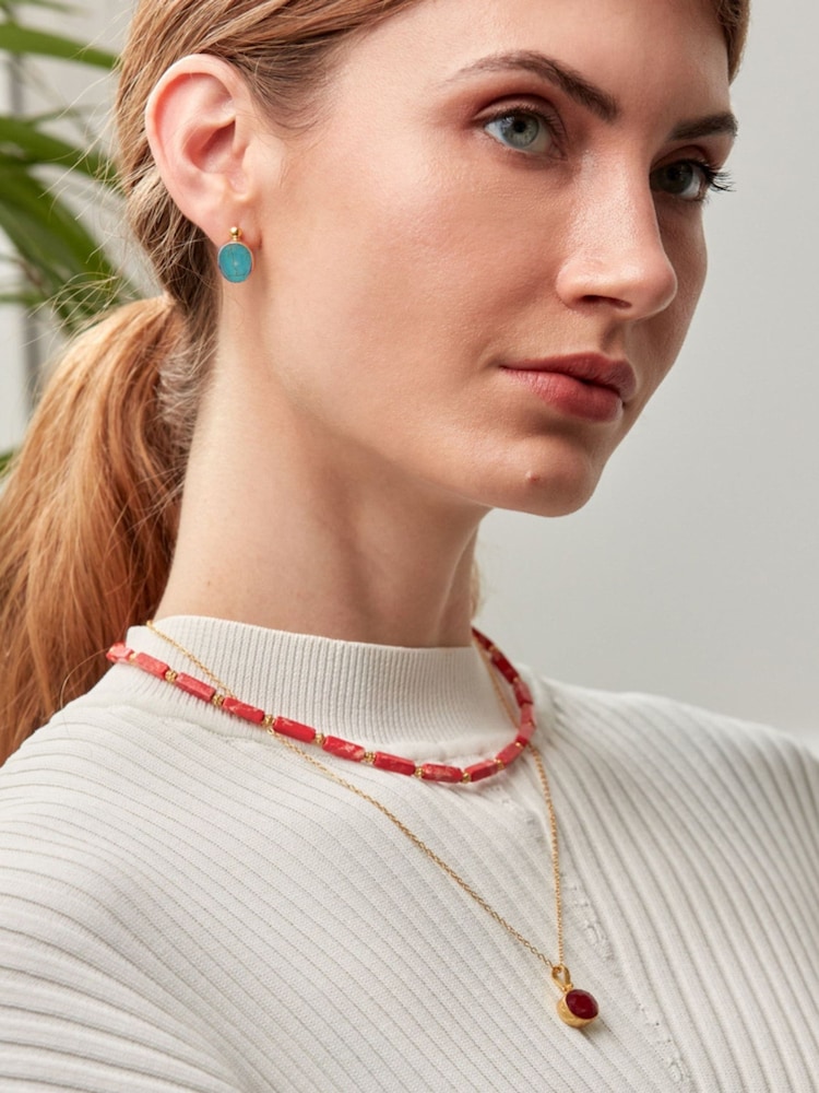 AureliaTurquoise Stud Earrings - Image 2 of 2