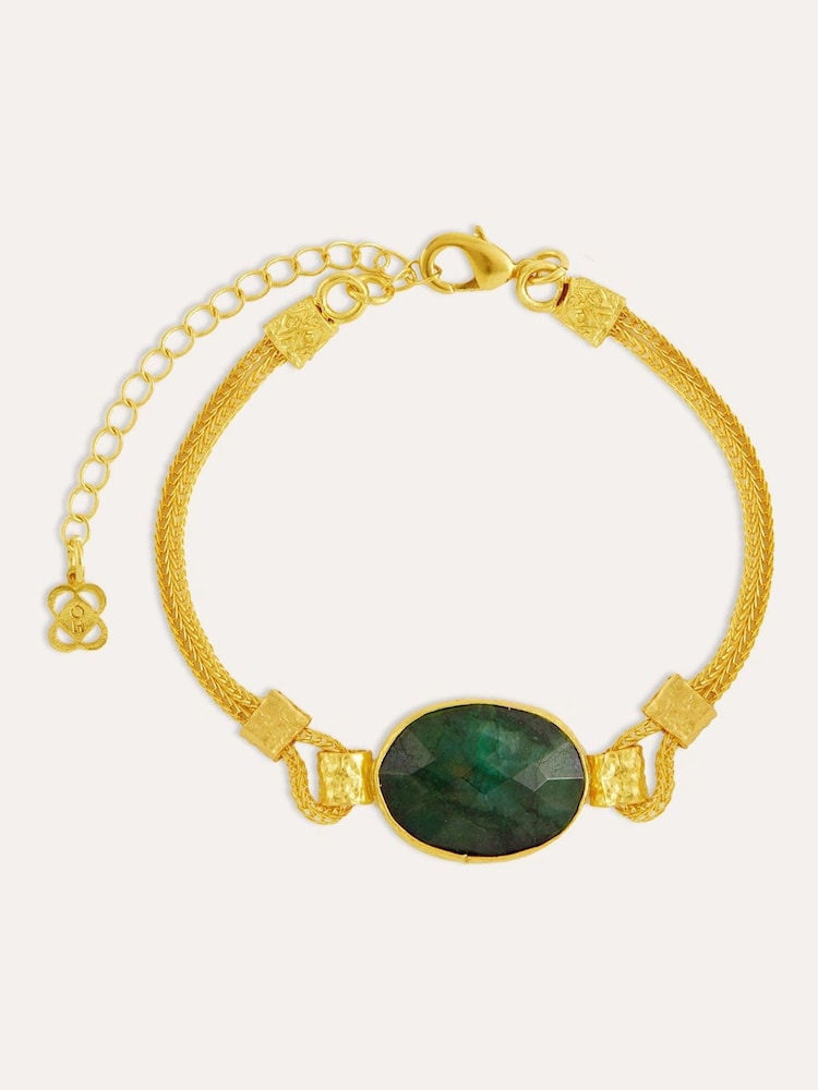 Daphne Emerald Chain Bracelet - Image 1 of 2 Daphne Emerald Chain Bracelet - Image 1 of 2