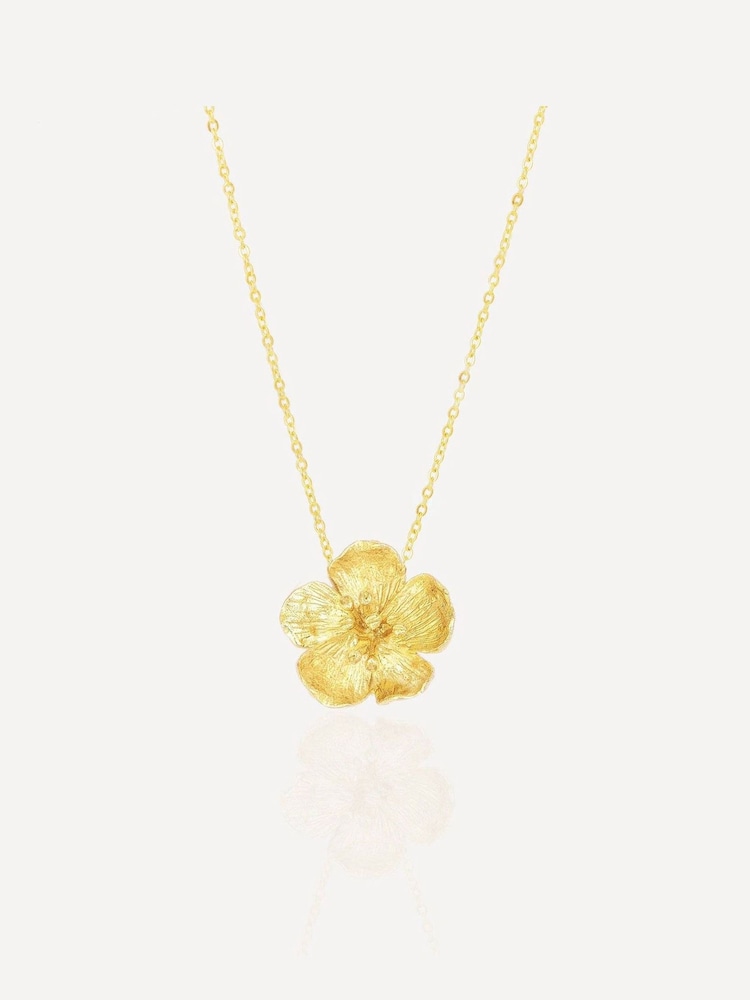 Buttercup Gold Flower Pendant Necklace - Image 1 of 3 Buttercup Gold Flower Pendant Necklace - Image 1 of 3