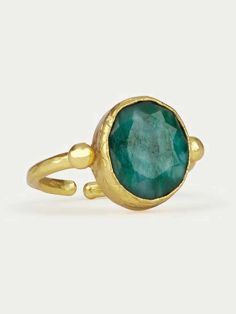 Siena Emerald Cocktail Ring - Image 1 of 3 Siena Emerald Cocktail Ring - Image 1 of 3