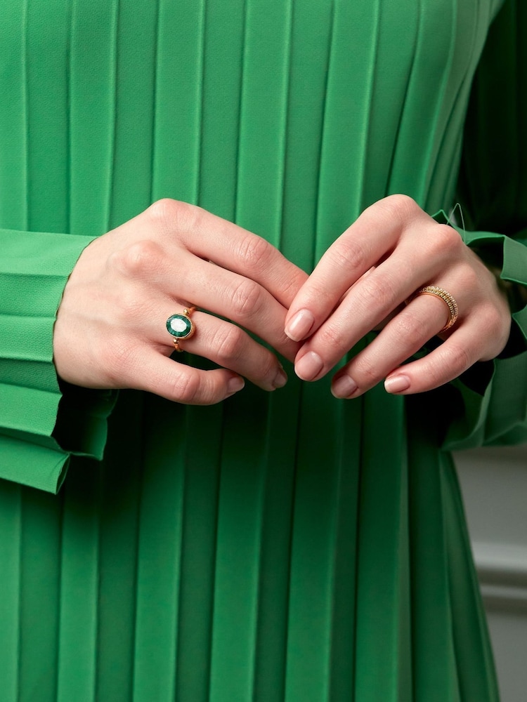 Siena Emerald Cocktail Ring - Image 3 of 3 Siena Emerald Cocktail Ring - Image 3 of 3