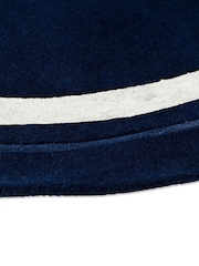 Laura Ashley Navy Lewes Border Circle Rug - Image 4 of 4