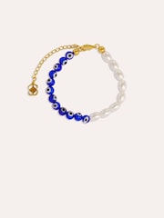 Mila Evil Eye And Faux Pearl Beaded Bracelet - Image 1 of 3
