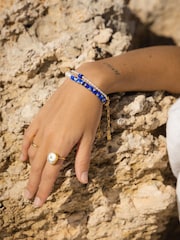 Mila Evil Eye And Faux Pearl Beaded Bracelet - Image 3 of 3