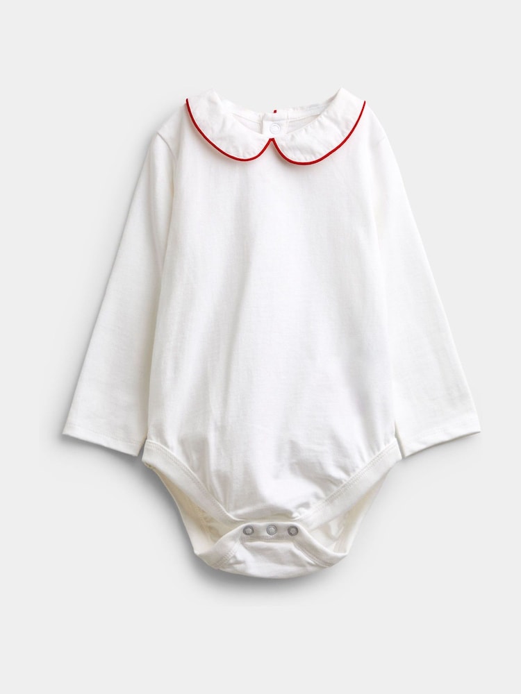JoJo Maman Bébé Red London Embroidered 2-Piece Dungarees & Bodysuit Set - Image 2 of 7 JoJo Maman Bébé Red London Embroidered 2-Piece Dungarees & Bodysuit Set - Image 2 of 7