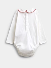 JoJo Maman Bébé Red London Embroidered 2-Piece Dungarees & Bodysuit Set - Image 3 of 7