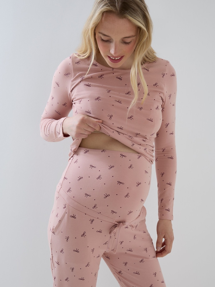 JoJo Maman Bébé Long Sleeve Maternity & Nursing Pyjamas - Slika 2 od 5 JoJo Maman Bébé Long Sleeve Maternity & Nursing Pyjamas - Slika 2 od 5