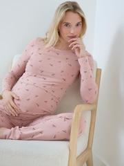 JoJo Maman Bébé Long Sleeve Maternity & Nursing Pyjamas - Slika 3 od 5