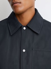 Reiss Navy Raider Lightly-Padded Patch-Pocket Overshirt - Image 3 of 6