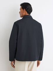 Reiss Navy Raider Lightly-Padded Patch-Pocket Overshirt - Image 5 of 6