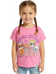 Character Pink Super Kitties Glitter T-Shirt - Image 8 of 9