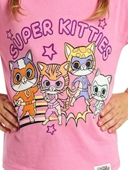 Character Pink Super Kitties Glitter T-Shirt - Image 9 of 9