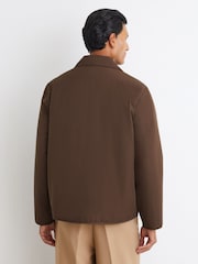 Reiss Brown Raider Lightly-Padded Patch-Pocket Overshirt - Image 5 of 6