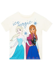 Character Disney Frozen Anna And Elsa T-Shirt Ice Magic - Imagen 1 de 8