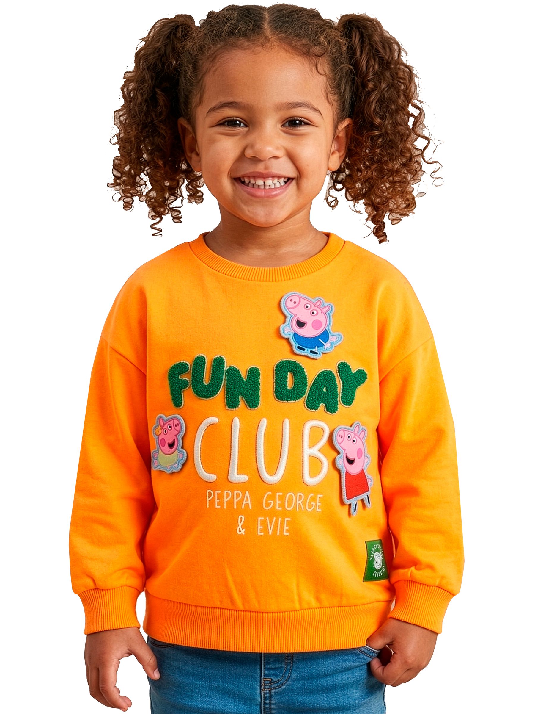 Buy Character Orange Pepp Pig Sweatshirt Fun Day Club from Next