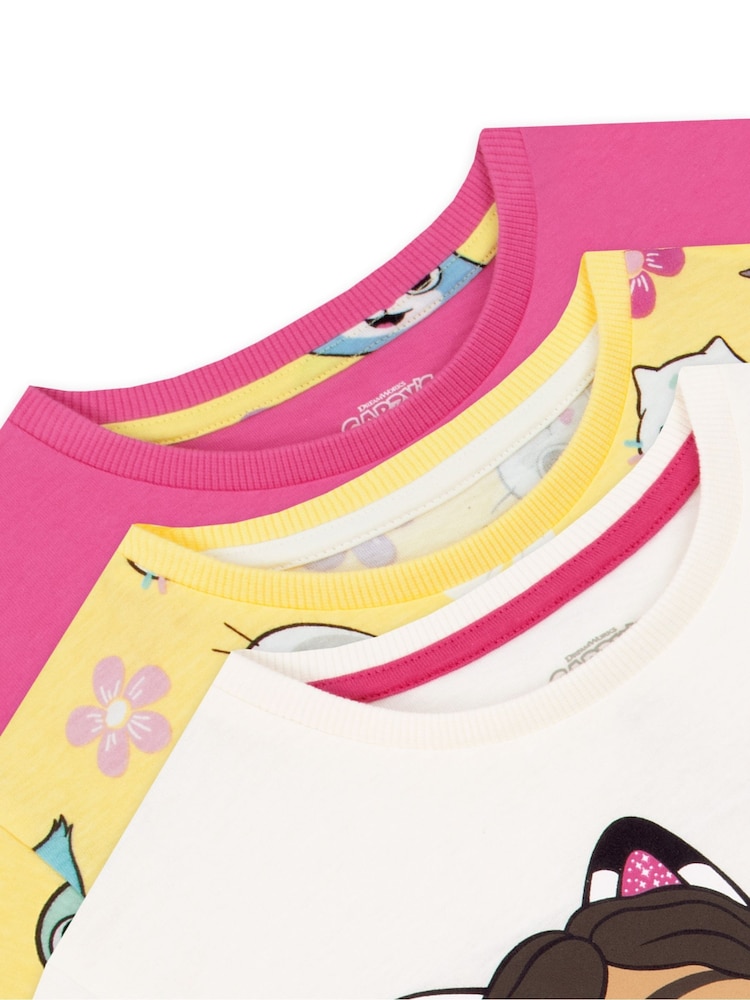 Character Pink Gabby's Dollhouse 3 Pack T-Shirts - Image 5 of 5 Character Pink Gabby's Dollhouse 3 Pack T-Shirts - Image 5 of 5