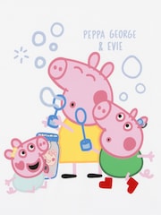 Character Pink Peppa Pig Short Sleeve Pyjamas Peppa, George And Evie - Image 3 of 11
