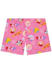 Character Pink Peppa Pig Short Sleeve Pyjamas Peppa, George And Evie - Image 5 of 11