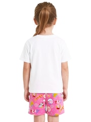 Character Pink Peppa Pig Short Sleeve Pyjamas Peppa, George And Evie - Image 9 of 11