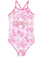 Character Pink Barbie Glittery Swimsuit - Image 1 of 10