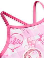 Character Pink Barbie Glittery Swimsuit - Image 4 of 10
