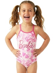 Character Pink Barbie Glittery Swimsuit - Image 7 of 10
