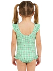 Harry Bear Green Gingham Hearts One Piece Swimsuit - Image 2 of 8