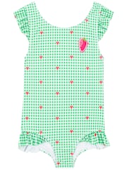 Harry Bear Green Gingham Hearts One Piece Swimsuit - Image 4 of 8