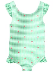 Harry Bear Green Gingham Hearts One Piece Swimsuit - Image 5 of 8