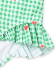 Harry Bear Green Gingham Hearts One Piece Swimsuit - Image 8 of 8
