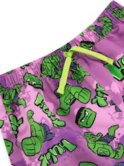 Character Purple Marvel Hulk Swim Shorts - Image 3 of 10