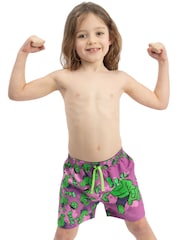 Character Purple Marvel Hulk Swim Shorts - Image 7 of 10