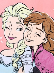 Character Pink Disney Frozen Elsa And Anna Swim & Beach Wrap Towel Poncho - Image 5 of 11