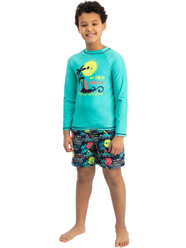 Harry Bear Swim Surf Rash Guard and Swim Shorts Set - 圖片 1/10 Harry Bear Swim Surf Rash Guard and Swim Shorts Set - 圖片 1/10